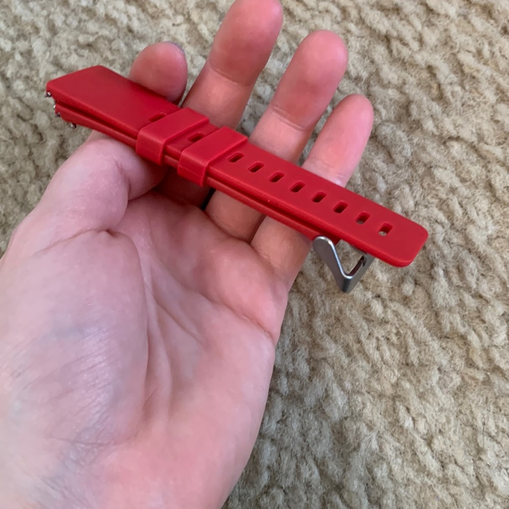 Red Fitbit Versa band